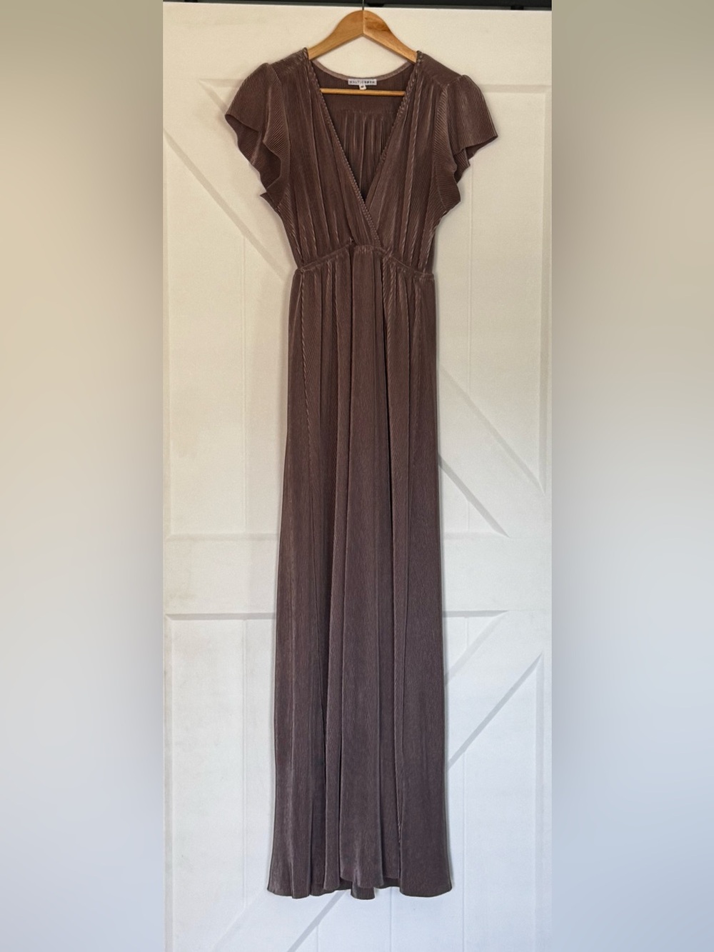 Baltic Born Women’s Athena Pleated Maxi Dress, Rose Gold, Size M